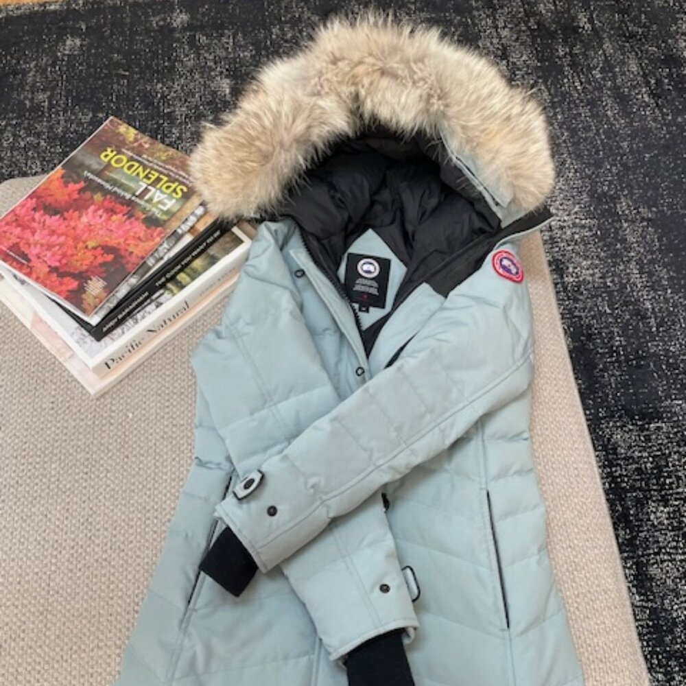 Canada Goose Trillium Parka - Ice Blue coat with Fur
